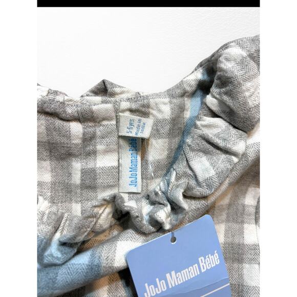 NWT JoJo Maman Bébé Flannel Dress, Size 5/6 - Picture 3 of 7